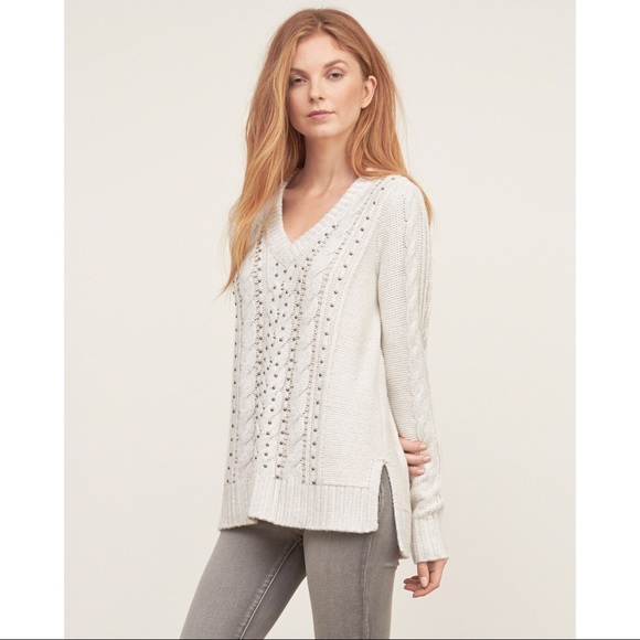 Abercrombie & Fitch Embellished Cable Sweater - Picture 2 of 8
